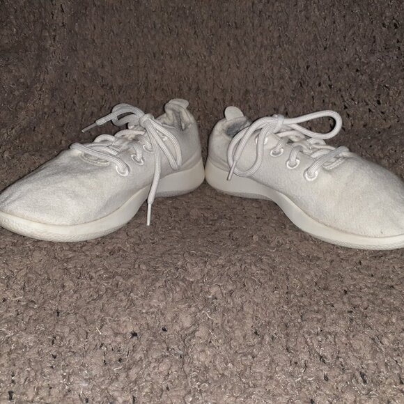 ALLBIRDS-Wool Runners Shoes-Cream Merino Sneakers-Sz 7-Excellent - Picture 4 of 8